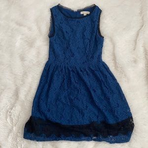 Blue lace Francesca’s dress size xs